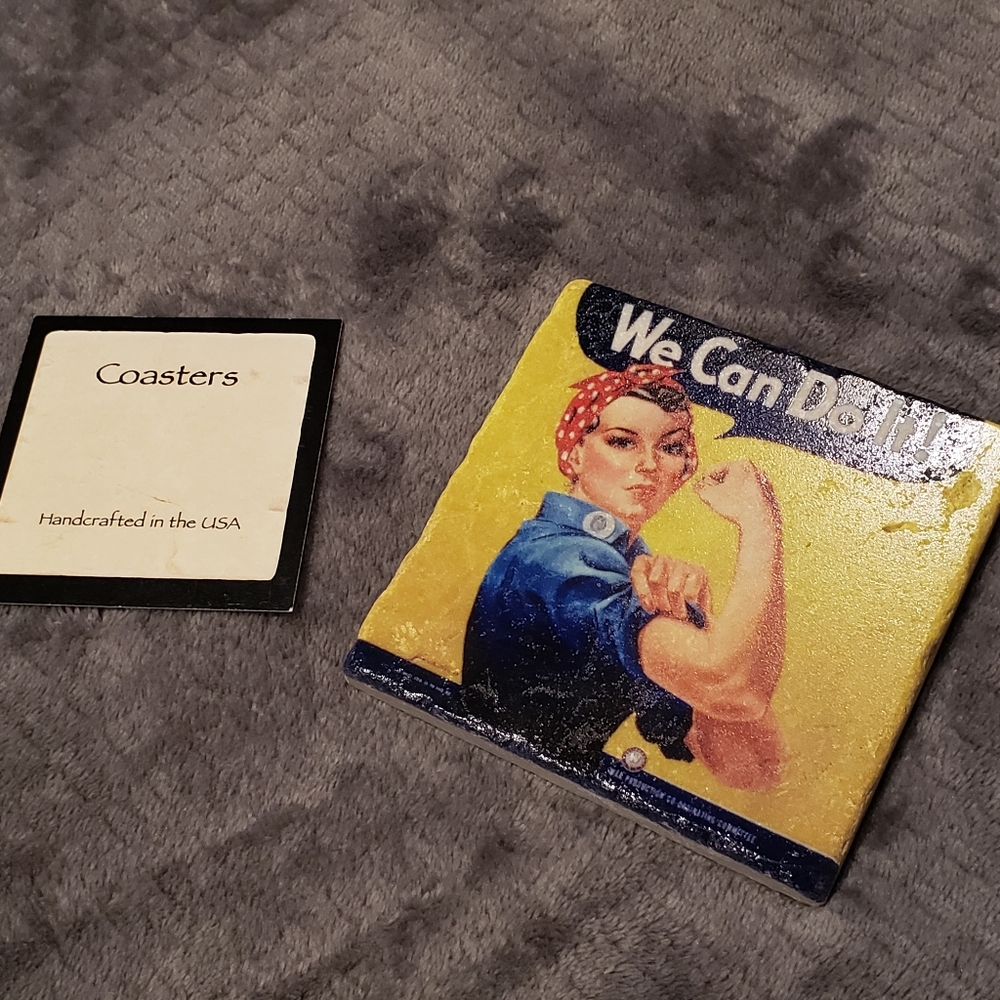 Rosie the Riveter marble coaster collectors item